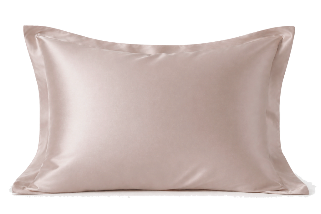 Soft Coral Blush 22 momme silk oxford pillowcase
