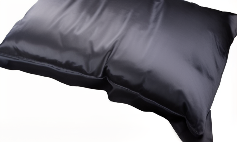 Pair of Black 19 momme Silk Pillow Cases Oxford Style