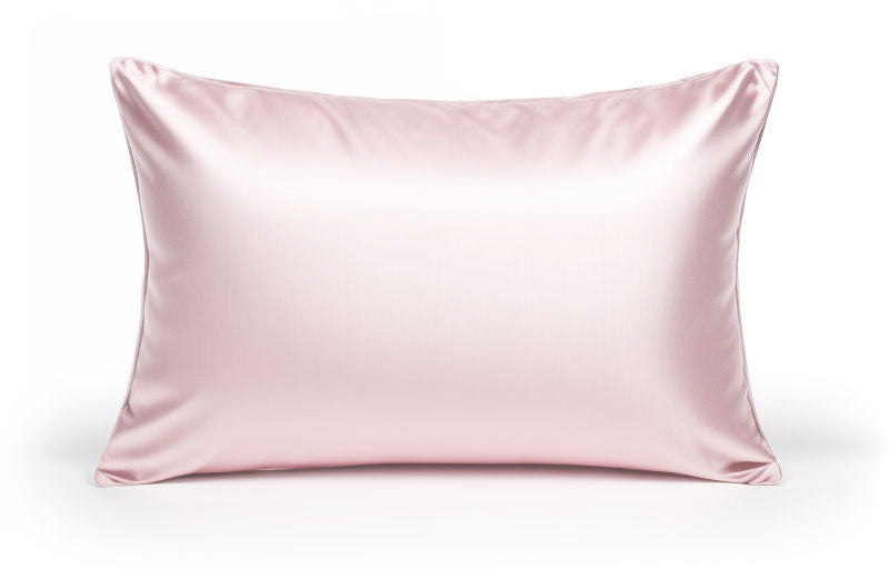 Pink silk pillow case
