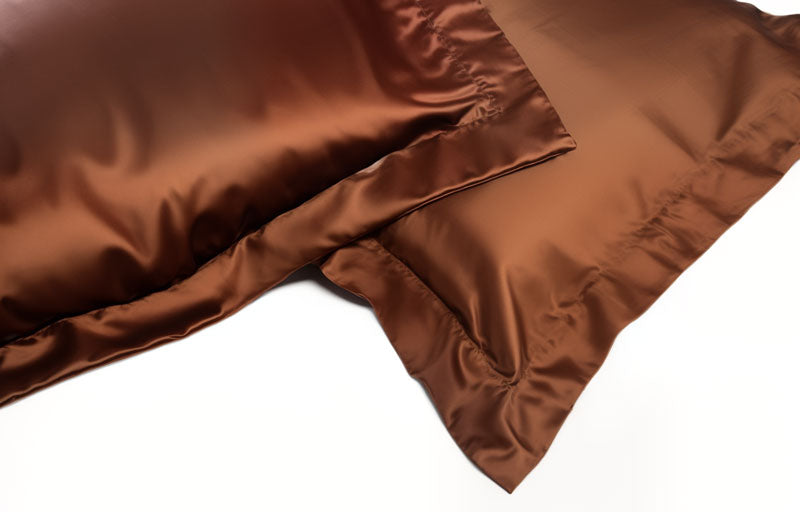 chocolate oxford style silk pillow cases